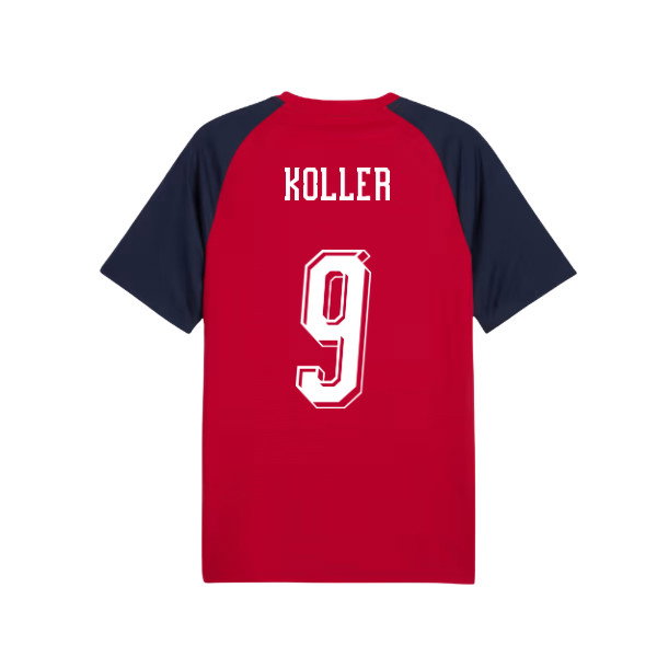 2026-2027 Czech Republic Warm Up Jersey (Dark Cherry) (Koller 9)-SoccerKits Hub | Buy Soccer Jerseys Online